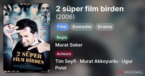 فيلمان رائعان في آن واحد (2 Süper Film Birden)